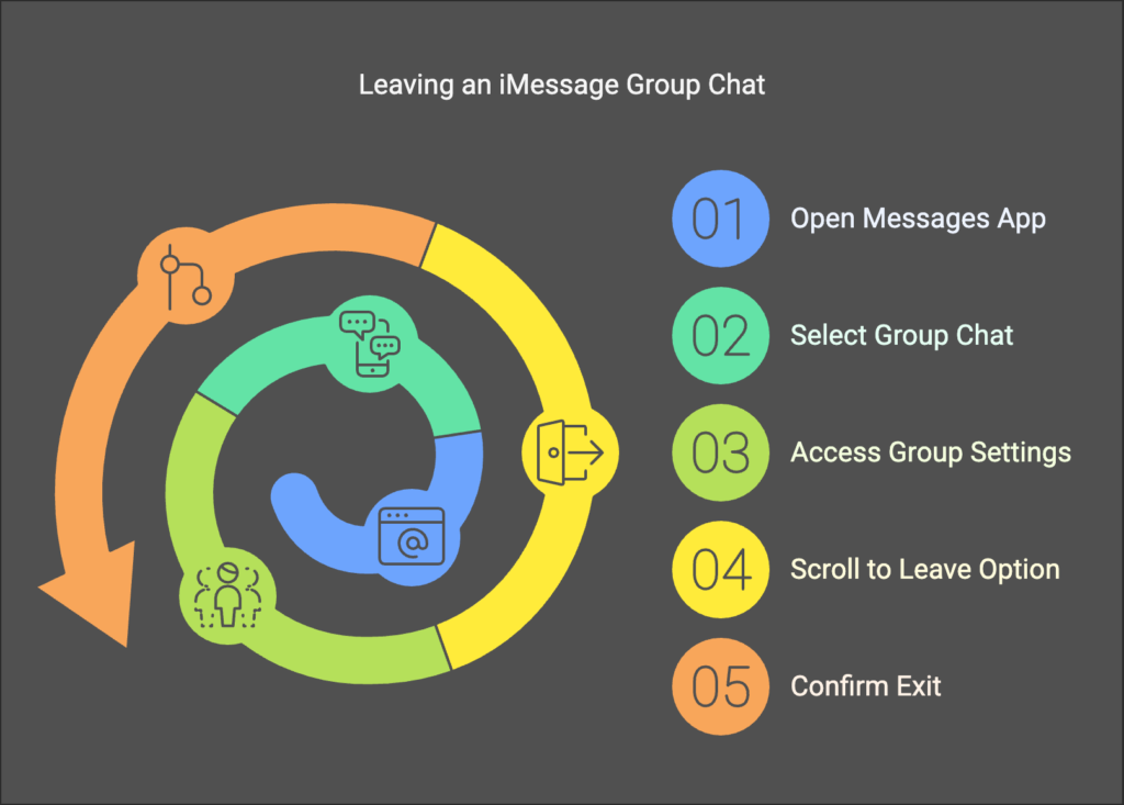 How to Leave an iMessage Group Chat visual selection